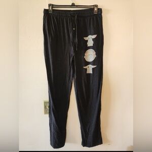 Mens Star wars yoda black sleep pants size large
